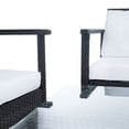 thumbnail image 5 of SAFAVIEH Outdoor Collection Garnen 4-Piece Patio Set Black/White Cushion, 5 of 8