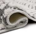 thumbnail image 3 of Mohawk Linkage Bath Mat Soft Absorbent Quick Dry Machine Washable Non-Slip Bathroom Mat, Flint/White, 17" x 24", 3 of 8
