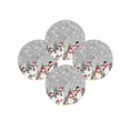 thumbnail image 7 of 13 Inch Round Placemats Set of 4, Grey Christmas Non Slip Heat Insulation PP Table Mats, Snowman Xmas Tree Snowflake Winter Washable Place Mats for Kitchen Dining Party Table Decor, 7 of 7