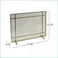 thumbnail image 2 of Fireplace Screen, Modern Single Panel Iron with Fine Mesh, Gold Finish | Iron | Gold, 2 of 9