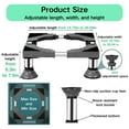 thumbnail image 2 of Jiarui Mini Soporte para Refrigerador de 7,5" de Altura con Patas de Succión Mejoradas, Pedestal Portátil de Tamaño Ajustable para Lavadora, Refrigerador, Lavavajillas, Gris, 2 of 5