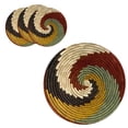 thumbnail image 2 of HBYJLZYG 4Pcs Boho Woven Linen Placemat, Macrame Fringe Multi-color Flax Table Pad, Heat-resistant Rustic Table Mat For Farmhouse Kitchen Dining Decor, 14.9"x14.9", 2 of 6