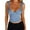 Blue, variant on Daznico Tank Tops for Women,Women Contrast Lace Trim Crop Tank Top Vintage Spaghetti Strap Camisole Summer Streetwear,Size M
