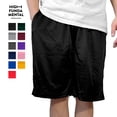 thumbnail image 2 of Men's Athletic Mesh Shorts with Drawstring 2 Pockets Lightweight Gym Workout Wear Basketball Shorts 8" Inseam, Pack of 3, 2 of 6