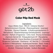 Got2b Color Pop Semi-Permanent Hair Color Mask, Red, 5.1 oz