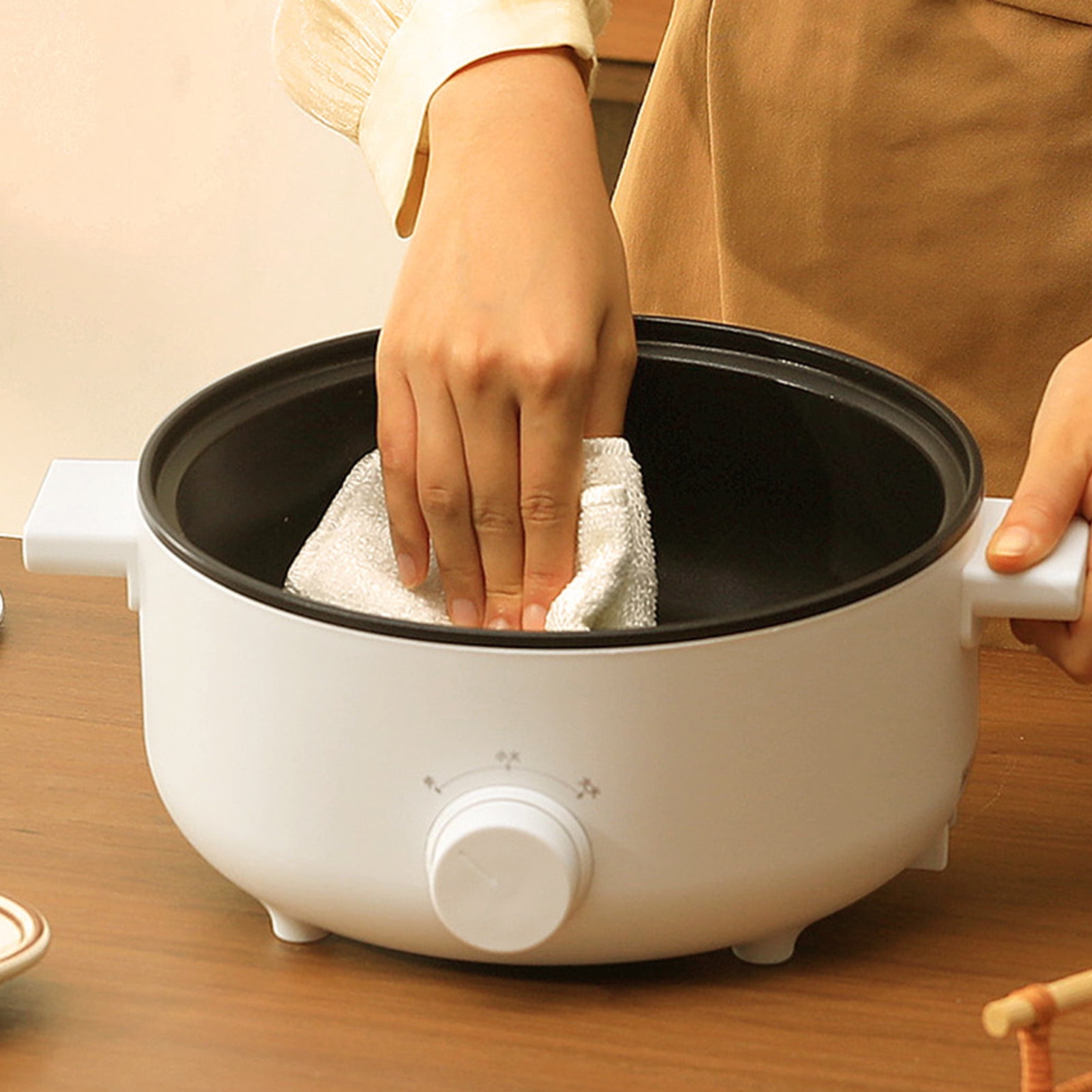Wobythan 3l Electric Cooking Pot Mini Multifunctional Electric Cooker 3 Gear Adjustable Firepower Anti Stick Electric Frying Pan For Home Dorm