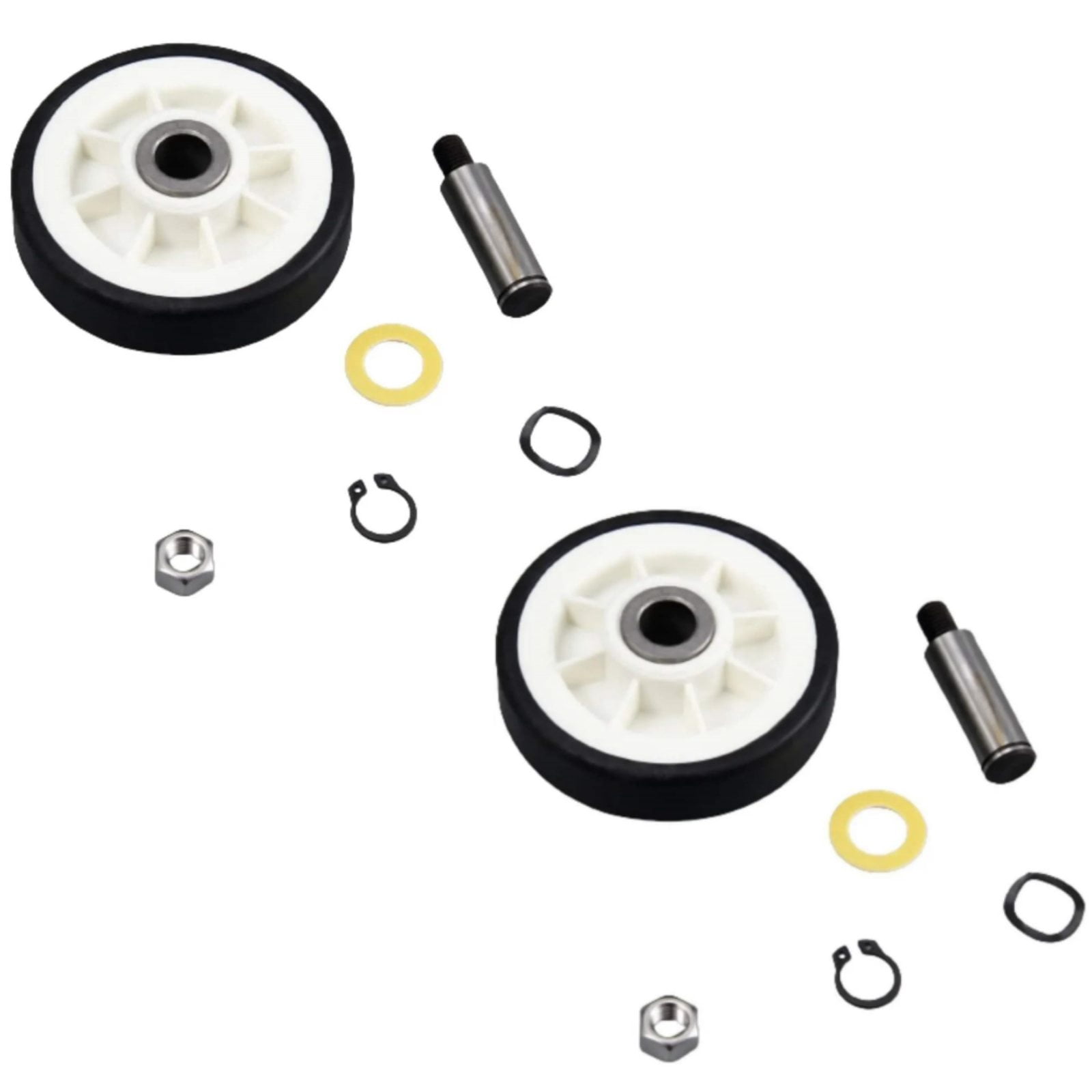 2Pcs Effortless Installation Drum Roller Kits for Whirlpool Jenn Air for Long-Lasting Use