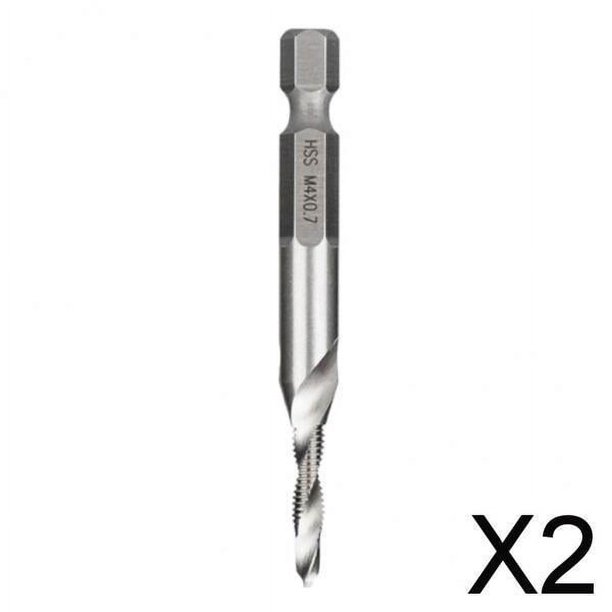 2x Brocas de vástago hexagonal HSS 6542 broca combinada y broca de rosca broca avellanadora (M3, , M5, M6, M8, M10) 2 piezas