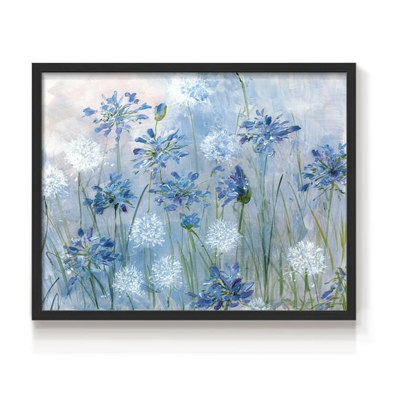 Dandelion and Agapanthus by Sally Swatland - Restickable Framed Giclée Print