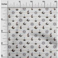 thumbnail image 2 of oneOone Silk Tabby Brown Fabric Nautical Boat Anchors Craft Projects Decor Fabric Printed By The Yard 42 Inch Wide, 2 of 4