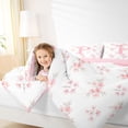 thumbnail image 3 of Manfei Cartoon Initial P Full Size Comforter Sets,Kawaii Floral Bedding Comforter Set,Pink,Pink Reversible,3-Piece,1 Comforter and 2 Pillowcases, 3 of 7