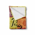 thumbnail image 2 of Modern Soft Flannel Fleece Throw Blanket, Collage Print Colorful Hearts Eiffel Tower French Flag and Paris Lettering, Cozy Plush for Indoor and Outdoor Use, 50" x 60", Multicolor, by Ambesonne, 2 of 6