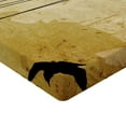 thumbnail image 2 of Ambesonne Vintage Fitted Sheet, Birds on Cable Grunge, Full Size, Mustard, 2 of 3