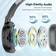 thumbnail image 4 of COSMUSIS Trucker Bluetooth Headset, Wireless Headsets with Noise Cancelling Microphone, 40+Hrs HD Talktime Bluetooth Headphones with Detachable Earpad/Single+Dual Mode for Office/Driving/Home, 4 of 5