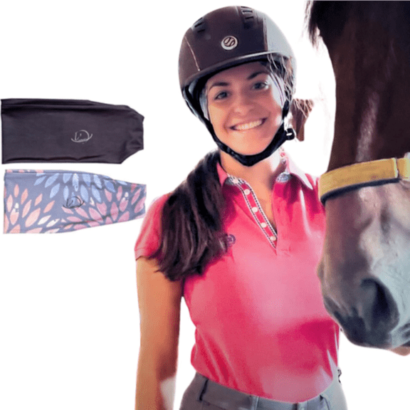 myMareCo Equestrian Headbands | 2 Pack Black & Silver