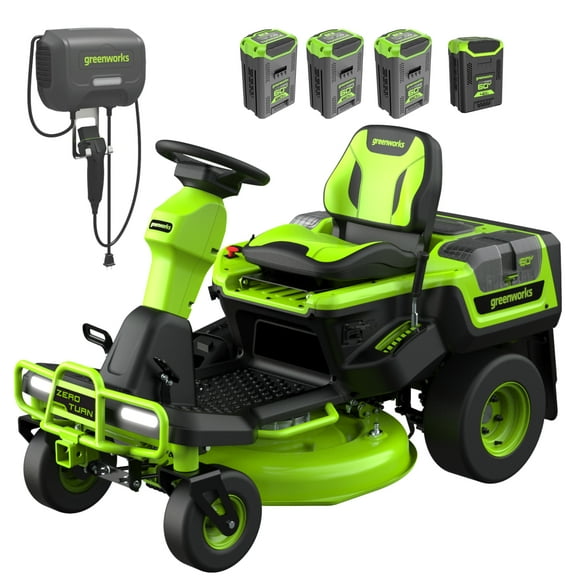 Greenworks 60V 30” CrossoverZ Zero Turn Riding Lawn Mower   (3) 8.0 Ah, (1) 4.0 Ah Batteries & 600-Watt Charger 7422702
