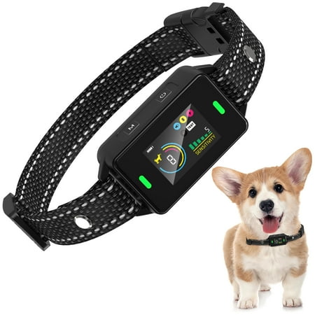 ZUPOX Dog Bark Collar, Shock Collar with 8 Adjustable Sensitivity Beep Vibration, Anti Bark Collar for Large Medium Small Dogs, Electronic Training Collars, Dog Training & Behavior Aids, Black