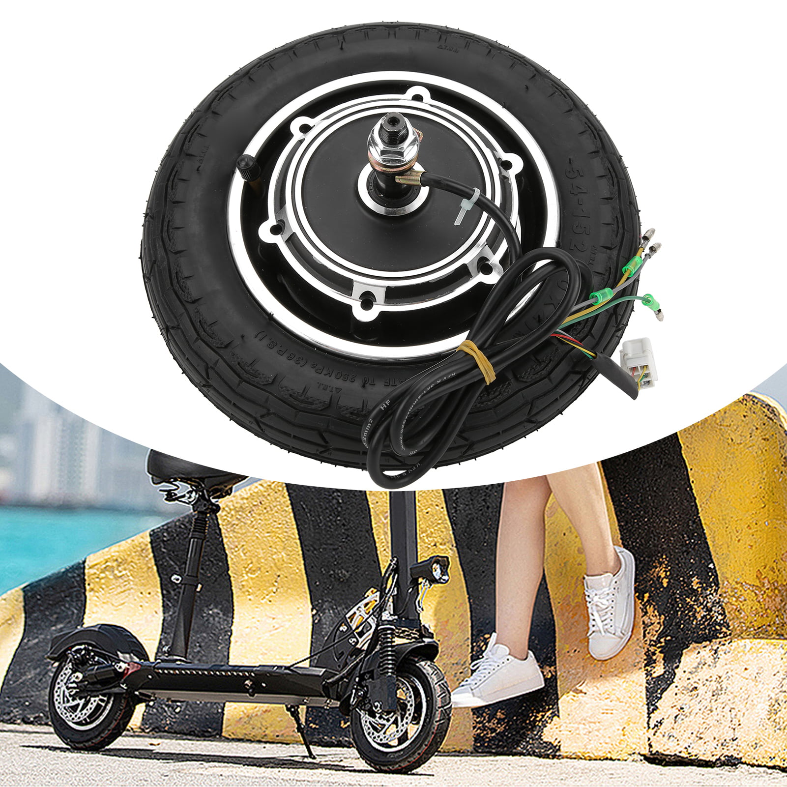 show original title Details about   Scooter electric used 36v 300w Brushless Motor Wheels 10" without driver 