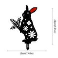 Garden Decoration Garden Rabbit Ground Insert Easter Rabbit Card Hollow