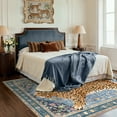 thumbnail image 2 of GENIMO 5'x7' Area Rug for Living Room, Machine Washable Non Slip Low Pile Rug for Bedroom Dining Room, Natural Animal Print, Dusty Blue, 2 of 7