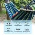 thumbnail image 3 of YouLoveIt Portable Camping Hammock 2 Person Cotton Hammock Travel Outdoor Tree Hammock Durable Canvas Fabric Hammock with Carrying Bag for Travel, Beach, Backyard, Camping, 3 of 8