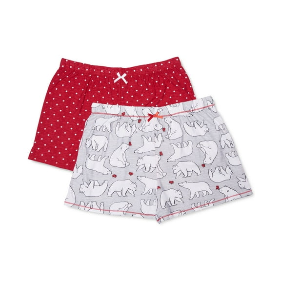Roudelain Womens Cozy Printed 2 Pack Sleep Shorts