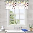 thumbnail image 3 of Spring Wildflowers Curtain Valance for Windows Floral Pink Rod Pocket Window Treatments 1 Panel Short Curtains for Kitchen Windows Bathroom Bedroom,54 x 18 Inch, 3 of 4