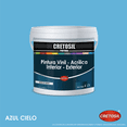 thumbnail image 5 of Cretosil Pintura Vinil Acrílica Mate Interior/Exterior 4 Litros (Color Azul Cielo), 5 of 5