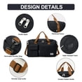 thumbnail image 6 of DAKIMOE Travel Duffle Bag for Women Large Weekender Bags Carry on Gym Duffel Bag with Wet Pocket/Shoe Compartment Waterproof Overnight Tote for Plane Hospital Sports Yoga Business Trips, Black&Brown, 6 of 10