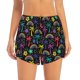 thumbnail image 2 of Balery Colorful Palms Pantalones cortos deportivos para mujer con forro y dos bolsillos, elásticos, para entrenamiento, gimnasio, yoga-XX-Large, 2 of 7