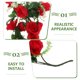 thumbnail image 3 of WEUVEB 2Ud Guirnalda De Rosas Artificiales Rojas Para Del Hogar Y Oficina, 3 of 6