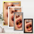 thumbnail image 4 of Designart 'Close Up VIew of Female Lips Biting Gummy Bear' Modern Framed Art Print, 4 of 4