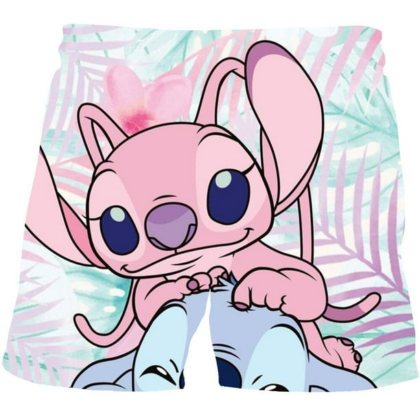 Camisetas de punto de dibujos animados para niños y niñas, camisetas de dibujos animados de cuello redondo de manga corta para niños y niñas, camisetas casuales Stich, camisetas Clothing12T Gao Jinjia LED