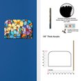 thumbnail image 3 of Off The Wall Plates - Stained Glass Look Cosmos Flowers Glow in the Dark Decorative Acrylic Cover Triple Light Switch Wallplate, 3 of 5