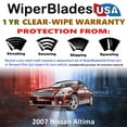 thumbnail image 2 of 2007 Nissan Altima Beam Wiper Blades Wipers w/1yr Warranty (Set of 2), 2 of 5