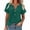 Green, variant on Ziynglg Tops for Women 1/4 Length Sleeve Notch Neck Button Tops Summer Fashion Loose Work Blouses Solid Color Shirts
