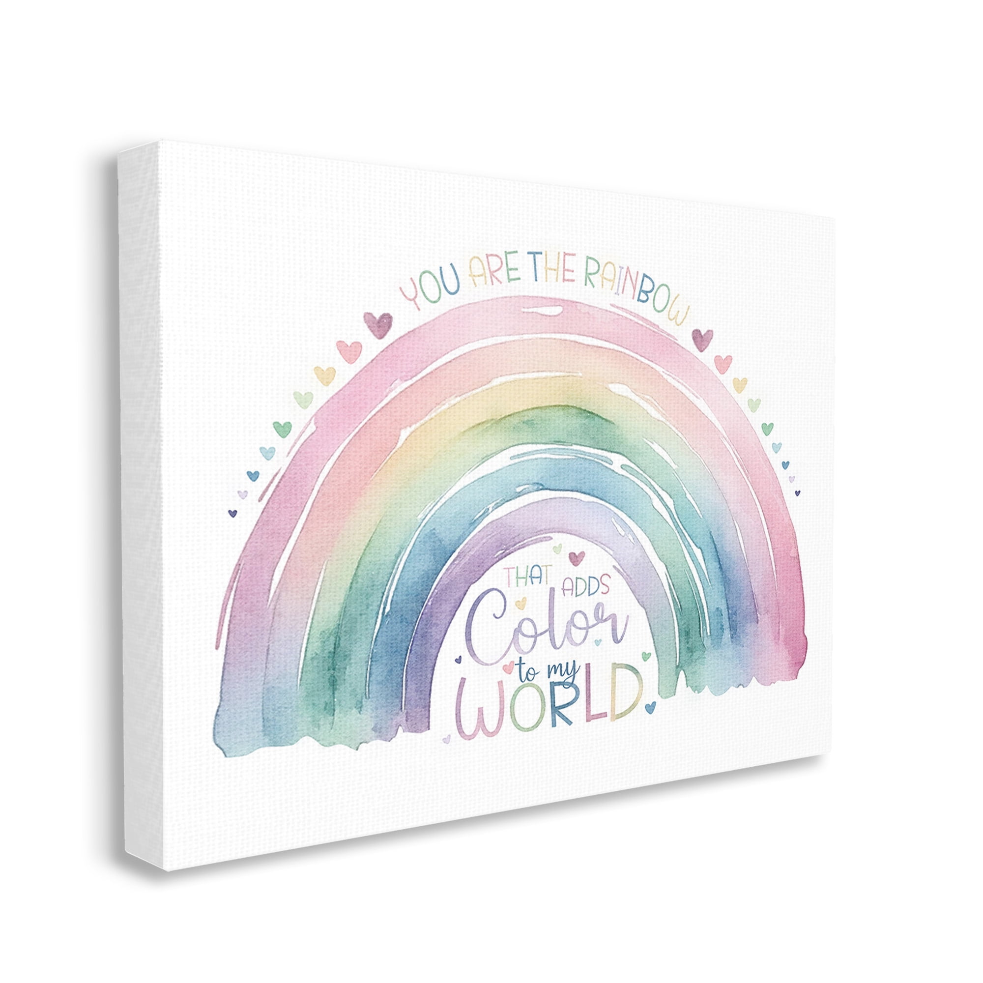 Stupell Industries You Are The Rainbow Inspirational Painting Gallery Wrapped Canvas Art Print Wall Art, 48 x 36