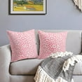 thumbnail image 3 of Pink Leopard Print Pillow Covers 20x20 Inch Set of 2 Cheetah Animal Spots Decorative Throw Pillows for Couch Farmhouse Square Pillow Cases Home Decor for Living Room Sofa Bed Porch Outdoor, 3 of 6