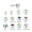 AB, variant on 10pcs Multicolor Gem Replacement Balls Horseshoe Barbell Labret Body Piercing-AB-16G 3mm