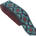 thumbnail image 1 of Cinta de adorno jacquard boho de 9,8 yardas, cinta de 2 pulgadas con bordado vintage, cinta de adorno floral clásico para costura, 1 of 9