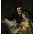 thumbnail image 2 of Lievens, Jan 20x21 Black Ornate Wood Framed with Double Matting Museum Art Print Titled - Prince Charles Louis of the Palatinate with his Tutor Wolrad von Plessen in Historical Dress, 2 of 4