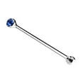 thumbnail image 4 of KLKCMS Men Rhinestone Fashion Collar Clips Tie Collar Bar Pin Blue Crystal, 4 of 8