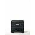 thumbnail image 2 of 15" X 22" X 23" Black (High Gloss) Wood Veneer (Paper) Nightstand, 2 of 5