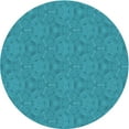 thumbnail image 1 of Ahgly Company Machine Washable Indoor Round Transitional Bright Turquoise Blue Area Rugs, 7' Round, 1 of 7
