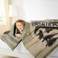 thumbnail image 5 of Homewish Wild Bear Silhouette Bedding Comforter Set,Jungle Animal Twin Comforter Sets,Beige Brown Bedding Set For Boys Kids,Luxury Bedroom Decor Reversible,2 Pieces, 5 of 9