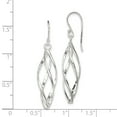 thumbnail image 2 of FB Jewels Sterling Silver Long Twisted Earrings, 2 of 2