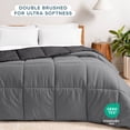 thumbnail image 4 of Bare Home 1800 Collection Reversible Down Alternative Comforter, All-Season, King/Cal King, Gray/Forged Iron Gray, 4 of 10