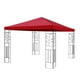 thumbnail image 1 of Cubierta de sombrilla de patio al aire libre de repuesto para gazebo, toldo de poliéster impermeable, rojo vino Methold HA005515-02, 1 of 6