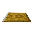 thumbnail image 2 of Ahgly Company Machine Washable Indoor Rectangle Abstract Yellow Modern Area Rugs, 2' x 5', 2 of 4