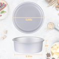 thumbnail image 5 of 6 X 3 Inch Round Cake Pan Set Of 3  Aluminum Baking Pans For Layer Cakes Birthday Anniversary Heavy Duty Non-stick & Oven Safe Commercial Grade Tools Home Kitchen, 5 of 9
